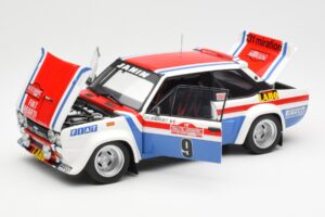 Fiat 131 Abarth Fiat France #9 J-C. Andruet / C. Delferrier Winner Rally Sanremo 1977 Kyosho 1:18 08375A Diecast - image 2 of 8