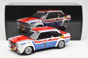 Fiat 131 Abarth Fiat France #9 J-C. Andruet / C. Delferrier Winner Rally Sanremo 1977 Kyosho 1:18 08375A Diecast - image 8 of 8