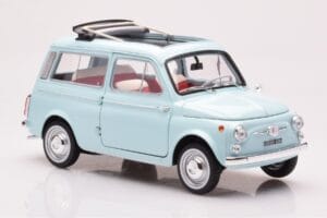 Fiat 500 Giardiniera Acquamarina Blue Norev 1:18 187742 Diecast - image 6 of 7