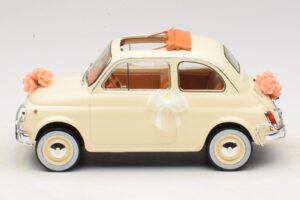 Fiat 500 L Ivory Wedding Gift Norev 1:18 187780 Diecast - image 3 of 6