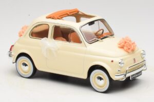 Fiat 500 L Ivory Wedding Gift Norev 1:18 187780 Diecast - image 4 of 6