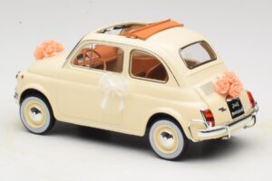 Fiat 500 L Ivory Wedding Gift Norev 1:18 187780 Diecast - image 5 of 6