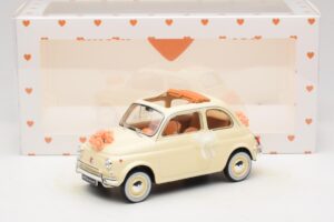Fiat 500 L Ivory Wedding Gift Norev 1:18 187780 Diecast - image 6 of 6