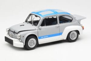 Fiat Abarth 1000 TCR Matt Grey Blue Stripes AUTOart 1:18 72642 Diecast