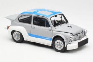 Fiat Abarth 1000 TCR Matt Grey Blue Stripes AUTOart 1:18 72642 Diecast - image 6 of 8