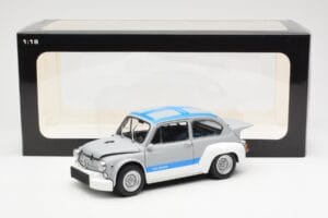 Fiat Abarth 1000 TCR Matt Grey Blue Stripes AUTOart 1:18 72642 Diecast - image 8 of 8