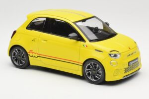 Abarth 500e Yellow IXO 1:18 MCG18498 Diecast - image 4 of 6