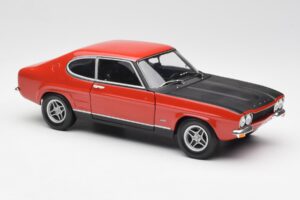Ford Capri Mk1 2600 RS Red Black Minichamps 1:18 180089071 Diecast - image 6 of 8
