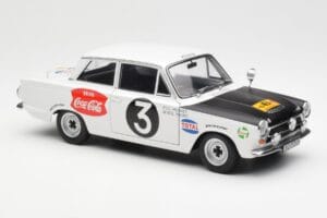 Ford Cortina Mk1 #3 P. Hughes / B. Young African Safari Rally 1964 AUTOart 1:18 86428 Diecast - image 6 of 8