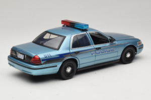 Ford Crown Victoria Police Cruiser Twilight Blue Greenlight 1:18 01643 Diecast - image 3 of 8