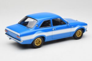 Ford Escort Mk1 RS 1600 Blue White Stripes Minichamps 1:18 100688102 Diecast - image 3 of 8