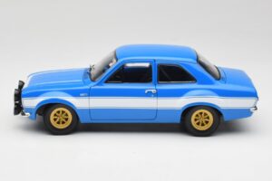 Ford Escort Mk1 RS 1600 Blue White Stripes Minichamps 1:18 100688102 Diecast - image 4 of 8