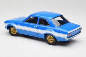 Ford Escort Mk1 RS 1600 Blue White Stripes Minichamps 1:18 100688102 Diecast - image 7 of 8