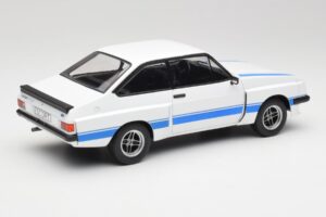 Ford Escort Mk2 RS 2000 X-Pack Diamond White & Blue Stripe MCG 1:18 MCG18350 Diecast - image 2 of 6