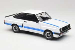 Ford Escort Mk2 RS 2000 X-Pack Diamond White & Blue Stripe MCG 1:18 MCG18350 Diecast - image 4 of 6