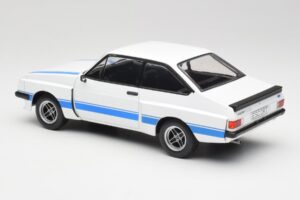 Ford Escort Mk2 RS 2000 X-Pack Diamond White & Blue Stripe MCG 1:18 MCG18350 Diecast - image 5 of 6
