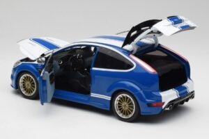 Ford Focus RS Mk2 LM Classic Blue Capri RS2600 Tribute Minichamps 1:18 100080072 Diecast - image 5 of 8