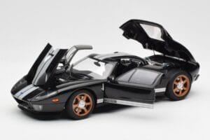 Ford GT Black With White Stripes AUTOart 1:18 73023 Diecast - image 2 of 8