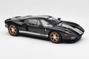 Ford GT Black With White Stripes AUTOart 1:18 73023 Diecast - image 6 of 8