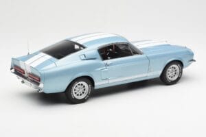 Ford Mustang Shelby GT500 Light Blue Metallic With White Stripes AUTOart 1:18 72907 Diecast - image 3 of 8