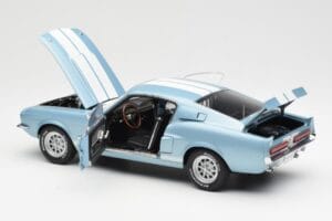 Ford Mustang Shelby GT500 Light Blue Metallic With White Stripes AUTOart 1:18 72907 Diecast - image 5 of 8