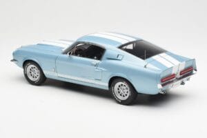 Ford Mustang Shelby GT500 Light Blue Metallic With White Stripes AUTOart 1:18 72907 Diecast - image 7 of 8