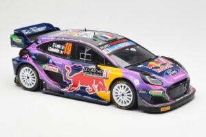 Ford Puma Rally1 #19 S. Loeb / I. Galmiche Rally Monte Carlo Winner 2022 IXO 1:18 18RMC110 Diecast - image 4 of 6