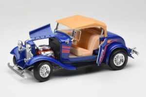 Ford Roadster Street Rod Blue with Fire Road Signature 1:18 92249 Diecast - image 2 of 8