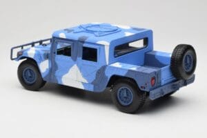Hummer H1 Humvee Blue & White Motormax 1:18 73157 Diecast - image 7 of 8