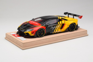 Lamborghini Aventador Liberty Walk Infinite Black Yellow Timothy & Pierre 1:18 REMC035 Diecast - image 2 of 7