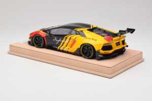 Lamborghini Aventador Liberty Walk Infinite Black Yellow Timothy & Pierre 1:18 REMC035 Diecast - image 5 of 7