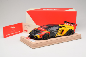 Lamborghini Aventador Liberty Walk Infinite Black Yellow Timothy & Pierre 1:18 REMC035 Diecast - image 7 of 7