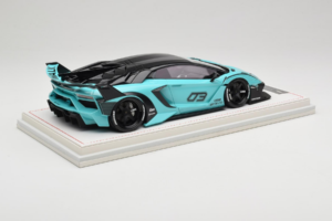 Lamborghini Aventador Liberty Walk LB-Silhouette WORKS GT Evo Mint Green IVY 1:18 REMC001 Resin - image 3 of 7