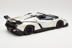Lamborghini Veneno Roadster White With Red Line Kyosho 1:18 C09502W Diecast - image 2 of 6
