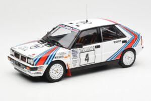 Lancia Delta HF 4WD #4 M. Alen / I. Kivimaki Martini Rally 1000 Lakes 1987 Kyosho 1:18 08960B Diecast