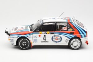 Lancia Delta HF Integrale Evo Martini #4 D. Auriol / B. Occelli Winner Rally Monte Carlo 1992 Kyosho 1:18 08348A Diecast - image 4 of 8