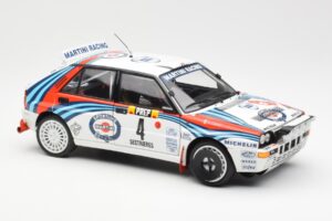 Lancia Delta HF Integrale Evo Martini #4 D. Auriol / B. Occelli Winner Rally Monte Carlo 1992 Kyosho 1:18 08348A Diecast - image 6 of 8