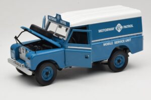 Land Rover Series III 109 Soft Top Motorway Patrol Blue Eagles Race 1:18 4403 Diecast - image 2 of 8