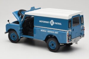 Land Rover Series III 109 Soft Top Motorway Patrol Blue Eagles Race 1:18 4403 Diecast - image 5 of 8