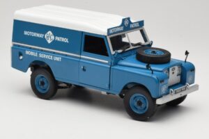 Land Rover Series III 109 Soft Top Motorway Patrol Blue Eagles Race 1:18 4403 Diecast - image 6 of 8