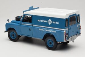 Land Rover Series III 109 Soft Top Motorway Patrol Blue Eagles Race 1:18 4403 Diecast - image 7 of 8
