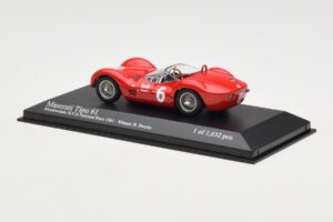 Maserati Tipo 61 #6 R. Penske SCCA National Race Meadowdale 1961 Minichamps 1:43 400611206 Diecast - image 3 of 4