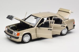 Mercedes 190E W201 2.3-16 Smoke Silver Metallic Norev 1:18 183831 Diecast - image 2 of 8