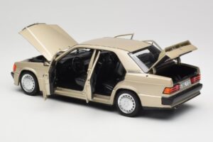 Mercedes 190E W201 2.3-16 Smoke Silver Metallic Norev 1:18 183831 Diecast - image 5 of 8