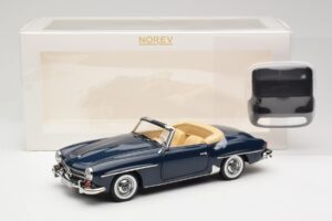 Mercedes 190 SL W121 Middle Blue Norev 1:18 183403 Diecast - image 8 of 8