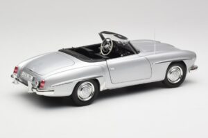 Mercedes 190 SL W121 Silver Grey Minichamps 1:18 100037031 Diecast - image 3 of 8