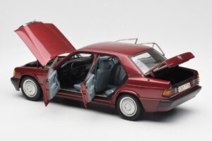 Mercedes 190E W201 2.0 Red Dealer Edition AUTOart 1:18 B66040383 Diecast - image 5 of 8