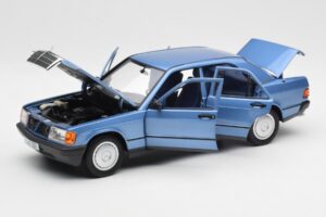 Mercedes 190E W201 Diamond Blue Dealer Edition Norev 1:18 B66040661 Diecast - image 2 of 8