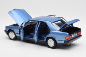 Mercedes 190E W201 Diamond Blue Dealer Edition Norev 1:18 B66040661 Diecast - image 5 of 8
