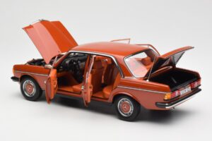 Mercedes 200 W123 English Red Dealer Edition Norev 1:18 B66040653 Diecast - image 5 of 8
